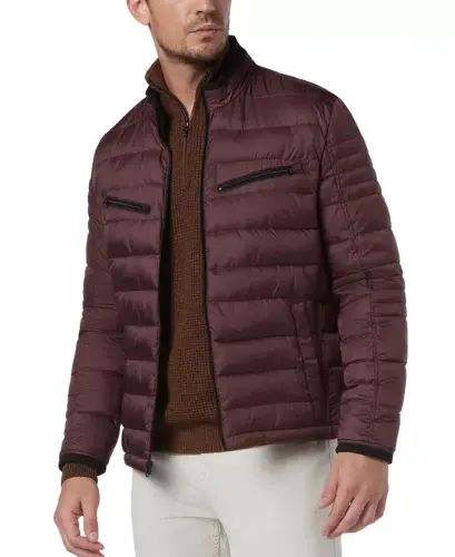 Men's Grymes Packable Racer Jacket-Oxblood - 3