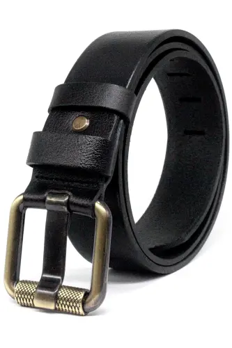 Men's Hakki Leather 4.5 cm. Denim Belt 