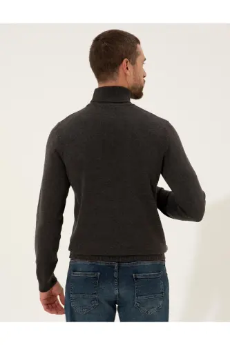 Men's Half Turtleneck Knitted Sweater 1465561 Dortmund-081 ANTHRACITE - 2