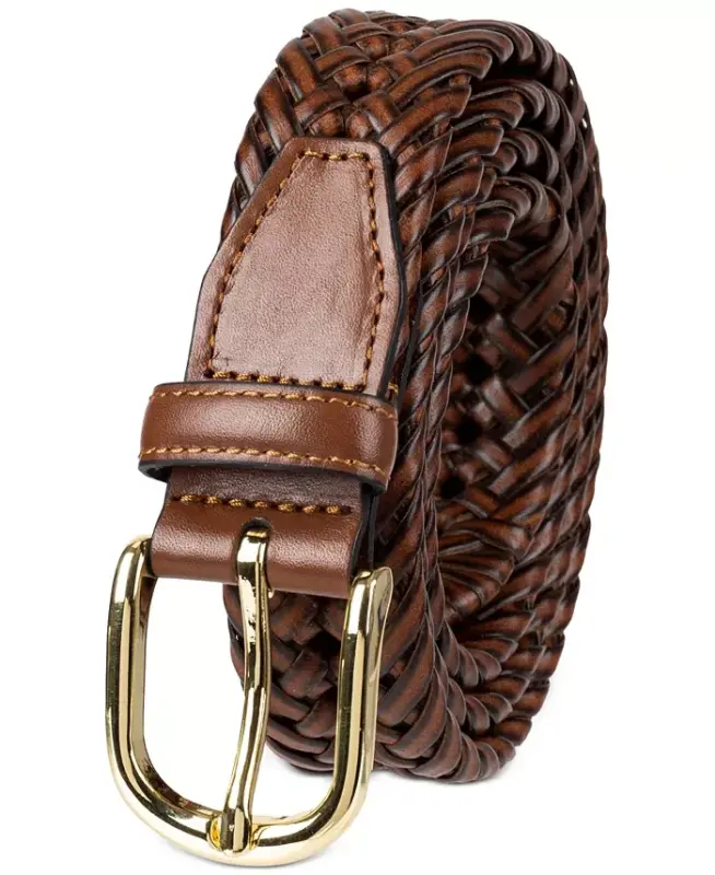 Men's Hand-Laced Braided Belt, Created for Modazone - 2