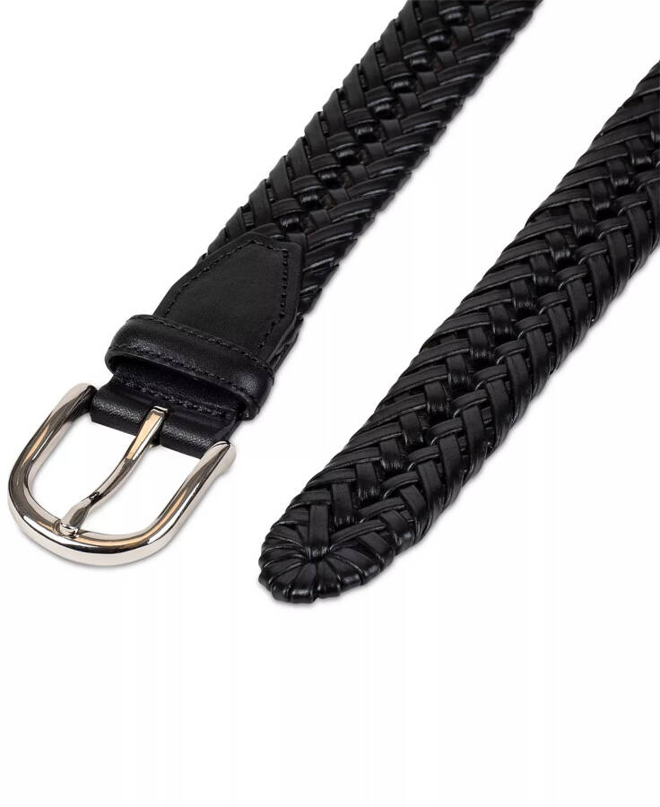 Men's Hand-Laced Braided Belt, Created for Modazone Black - 15