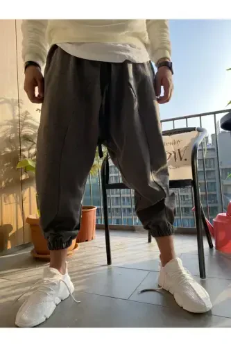 Men's Harem Pants Tracksuit-ANTHRACITE - 3