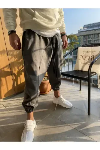 Men's Harem Pants Tracksuit-ANTHRACITE - 4