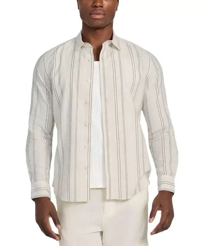 Men's Harkin Relaxed-Fit Stripe Button-Down Shirt - 1