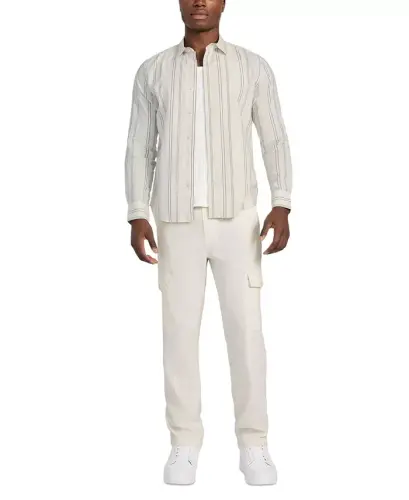 Men's Harkin Relaxed-Fit Stripe Button-Down Shirt - GUESS (1)