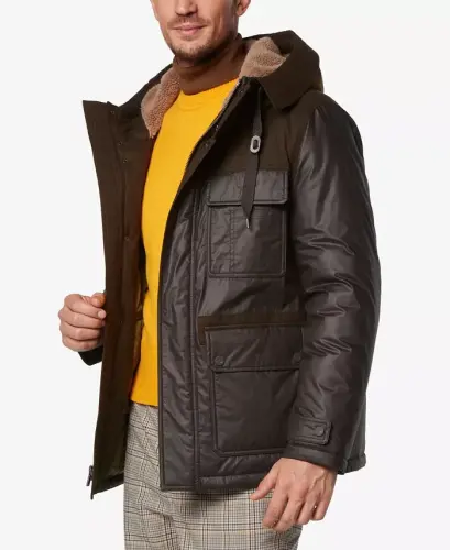 Men's Harrigan Resin & Faux Wool Combo Parka - Canteen - 3