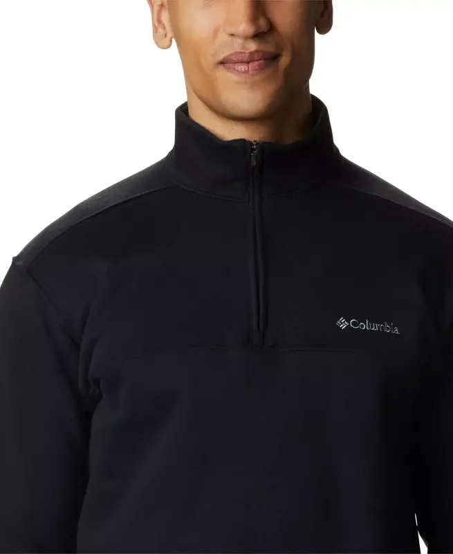 Men's Hart Mountain II Quarter-Zip Fleece Sweatshirt -Black - 4