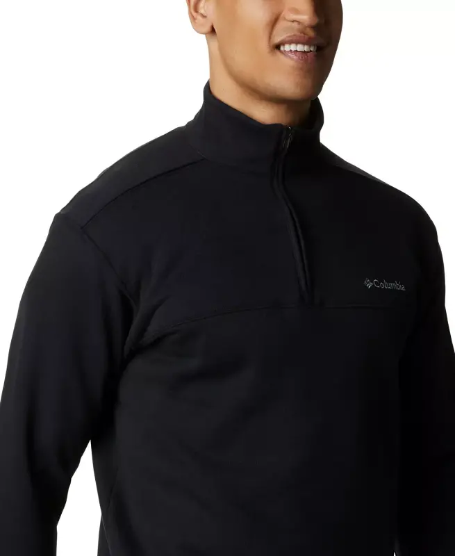 Men's Hart Mountain II Quarter-Zip Fleece Sweatshirt -Black - 5