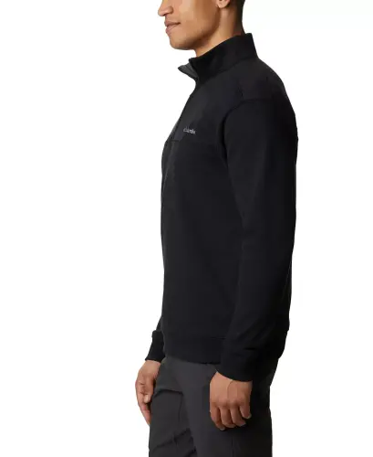 Men's Hart Mountain II Quarter-Zip Fleece Sweatshirt -Black - COLUMBIA (1)