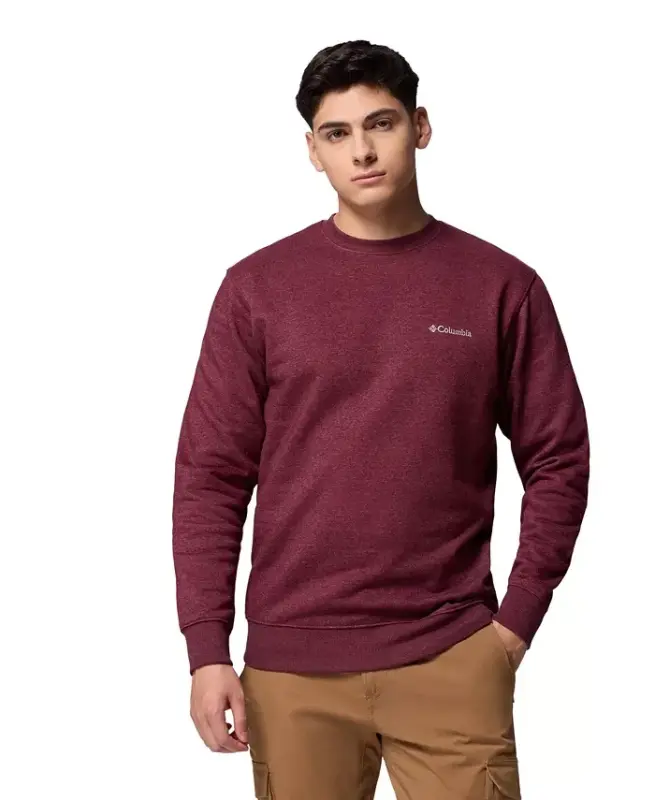 Men's Hart Mountain II Crew Sweatshirt - Rich wine heather - COLUMBIA