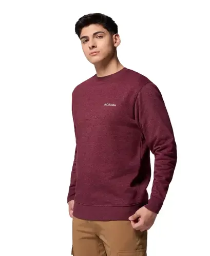 Men's Hart Mountain II Crew Sweatshirt - Rich wine heather - COLUMBIA (1)
