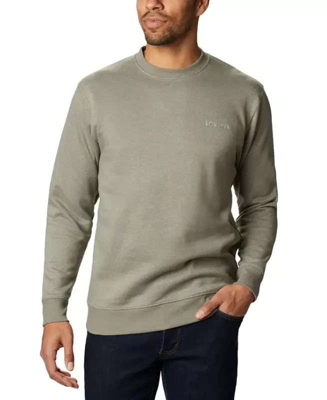 Men's Hart Mountain II Crew Sweatshirt - Stone Green Heather - COLUMBIA