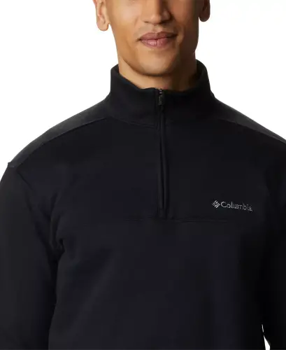 Men's Hart Mountain II Quarter-Zip Fleece Sweatshirt -Black - 4