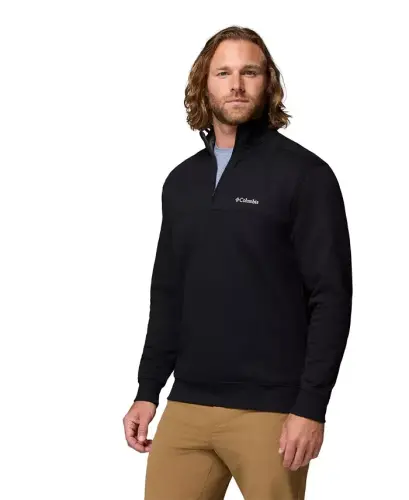 Men's Hart Mountain II Quarter-Zip Fleece Sweatshirt -Black - 3