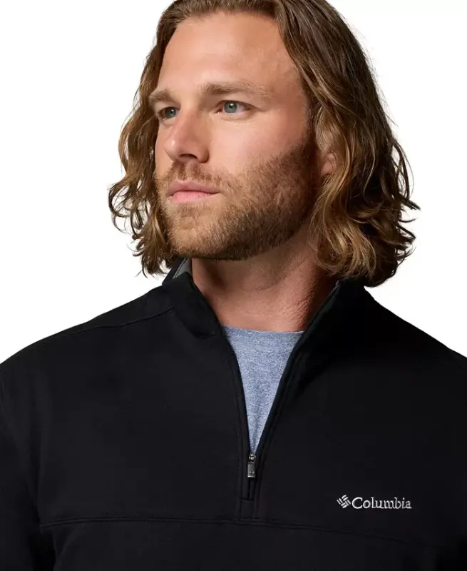 Men's Hart Mountain II Quarter-Zip Fleece Sweatshirt -Black - 4
