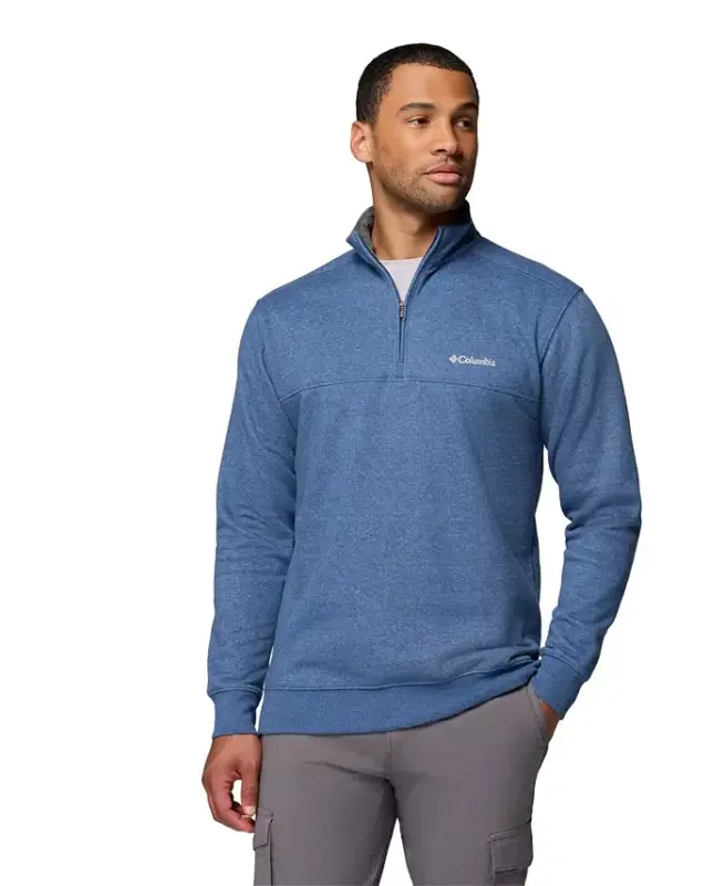 Men's Hart Mountain II Quarter-Zip Fleece Sweatshirt-Carbon Heather - 1
