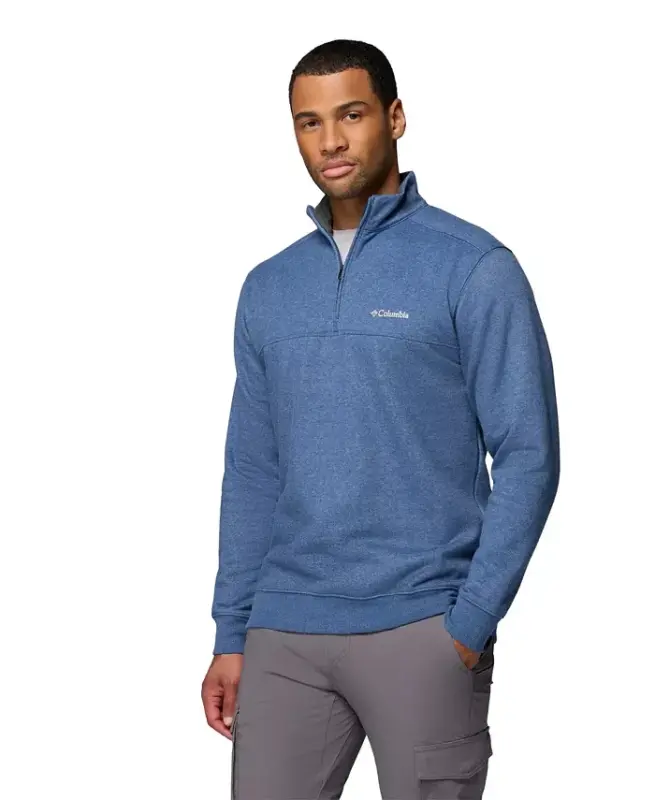 Men's Hart Mountain II Quarter-Zip Fleece Sweatshirt-Carbon Heather - 3
