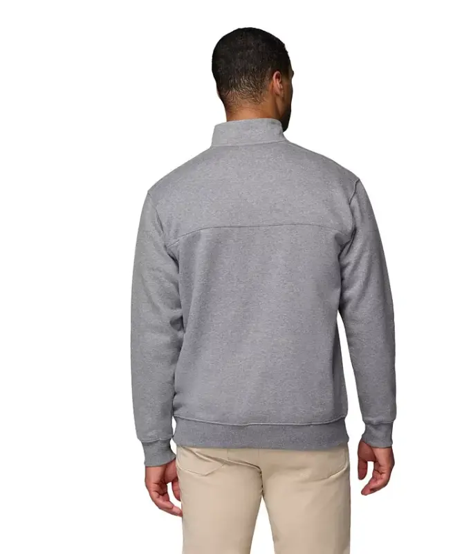 Men's Hart Mountain II Quarter-Zip Fleece Sweatshirt-Charcoal Heather - 5