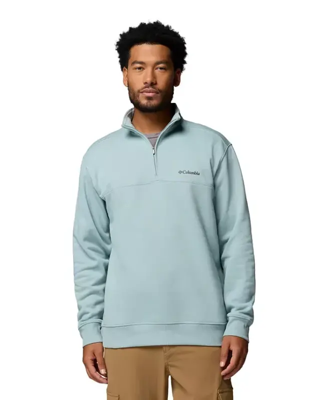 Men's Hart Mountain II Quarter-Zip Fleece Sweatshirt - Crushed Blue Heather - COLUMBIA