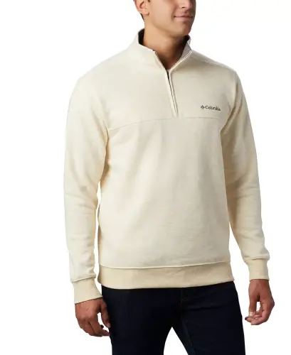 Men's Hart Mountain II Quarter-Zip Fleece Sweatshirt-Oatmeal - 5