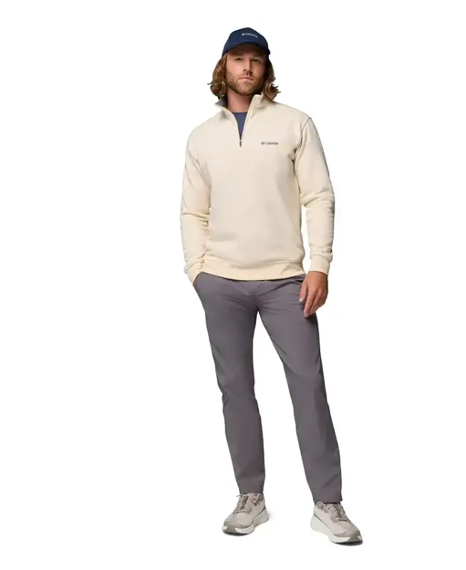Men's Hart Mountain II Quarter-Zip Fleece Sweatshirt-Oatmeal - 2