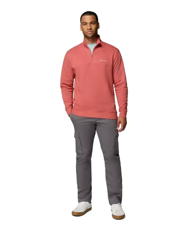 Men's Hart Mountain II Quarter-Zip Fleece Sweatshirt - Washed Red Heather - 2