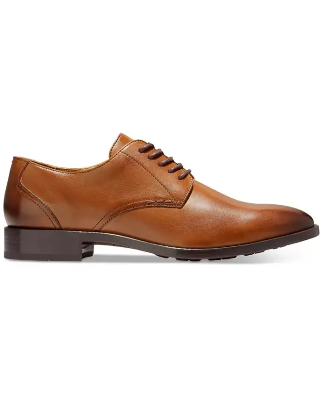 Men's Hawthorne Plain Oxford Dress Shoe-British Tan - 2