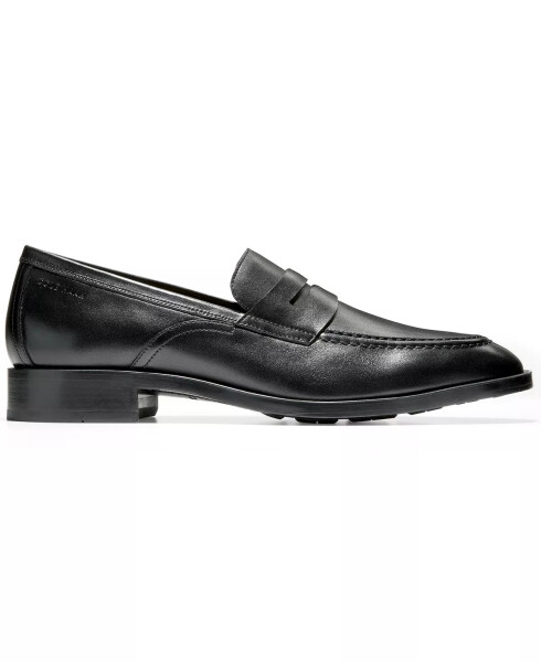 Men's Hawthorne Slip-On Leather Penny Loafers Black - 2