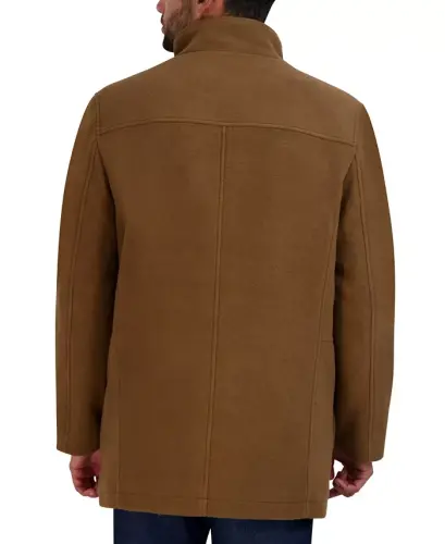Men's Heavy Plush Car Coat - Camel - COLE HAAN (1)