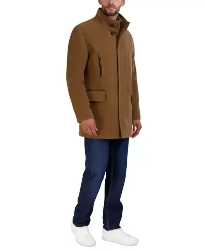 Men's Heavy Plush Car Coat - Camel - 3