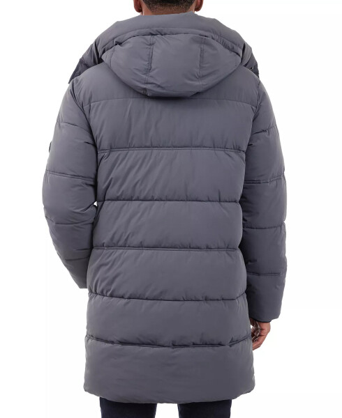 Men's Heavyweight Hooded Long Puffer Coat Charcoal - 2