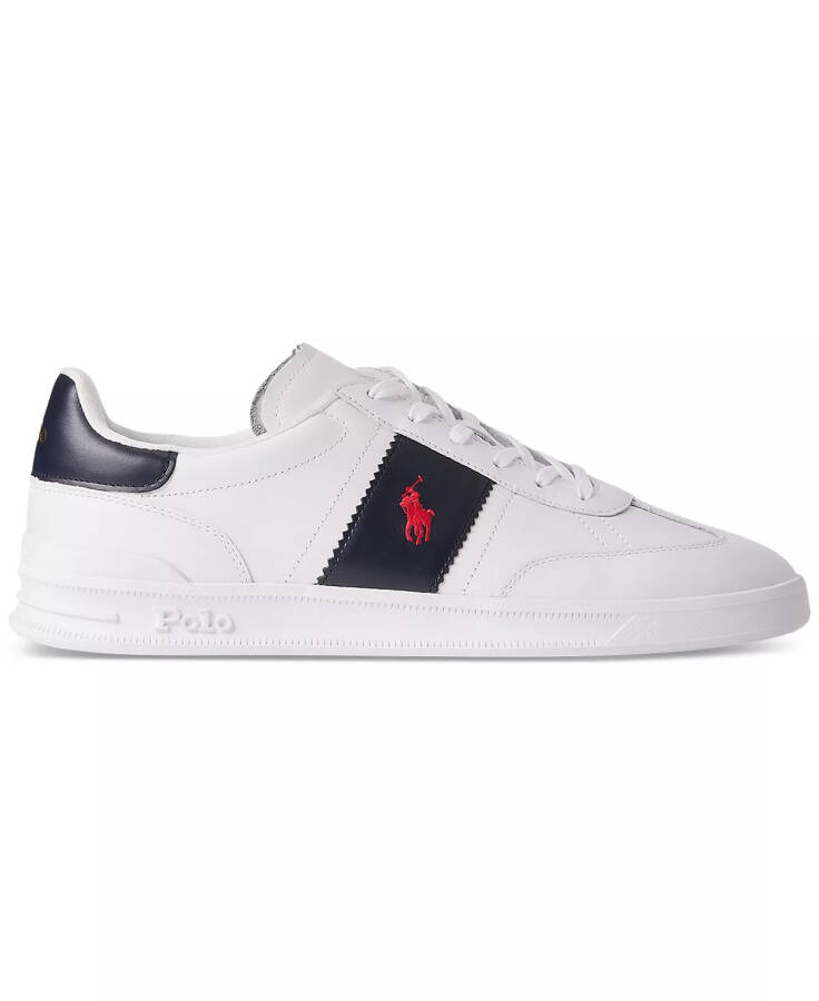 Men's Heritage Aera Leather Sneaker WHITE/NAVY/RED - 4