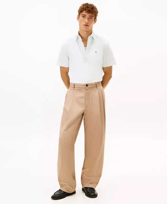 Men's Heritage Short-Sleeve Solid Oxford Shirt - Opal Green - 2