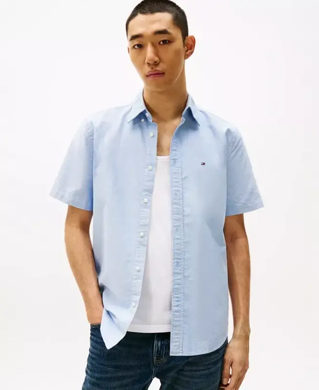 Men's Heritage Oxford Regular-Fit Button-Down Shirt-Shirt Blue - 1