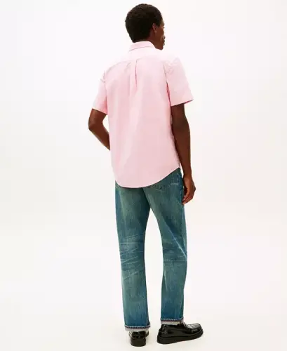 Men's Heritage Short-Sleeve Solid Oxford Shirt - Vintage Red - 4