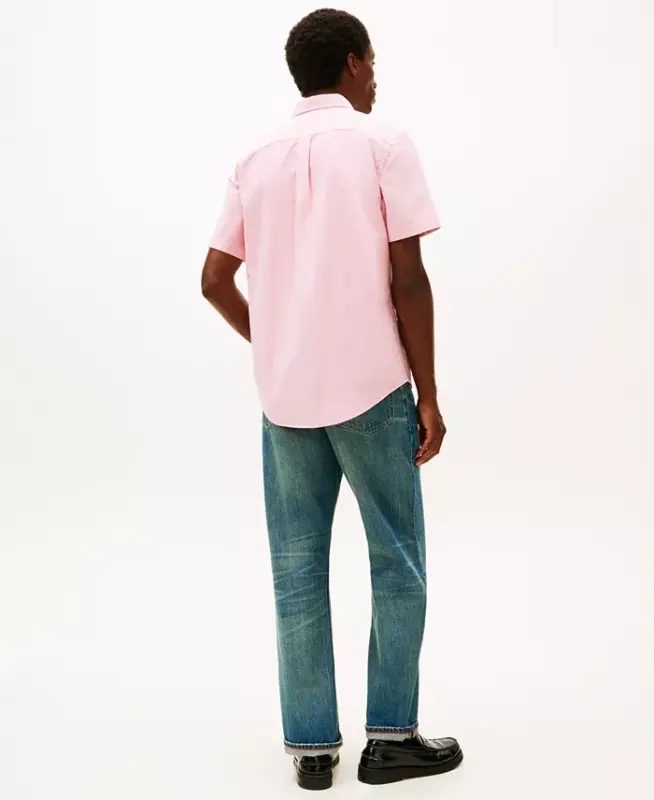 Men's Heritage Short-Sleeve Solid Oxford Shirt - Vintage Red - 4