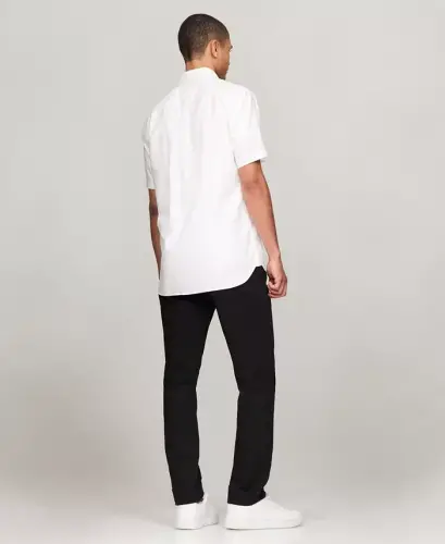 Men's Heritage Short-Sleeve Solid Oxford Shirt - White - 4