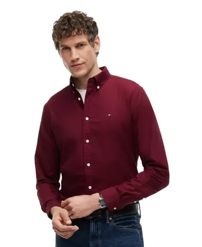 Men's Heritage Regular-Fit Oxford Shirt - Burgundy - 1