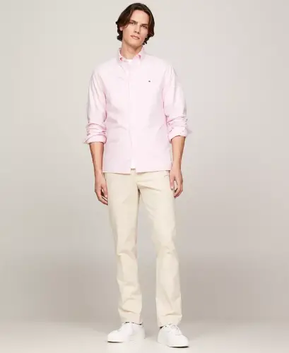 Men's Heritage Regular-Fit Oxford Shirt - Classic Pink - TOMMY HILFIGER (1)