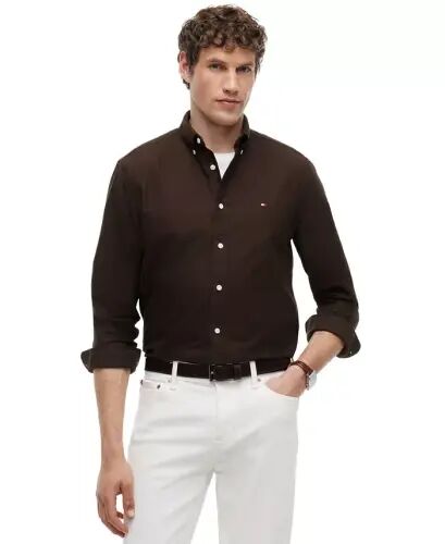 Men's Heritage Regular-Fit Oxford Shirt - Dark Coffee - 1