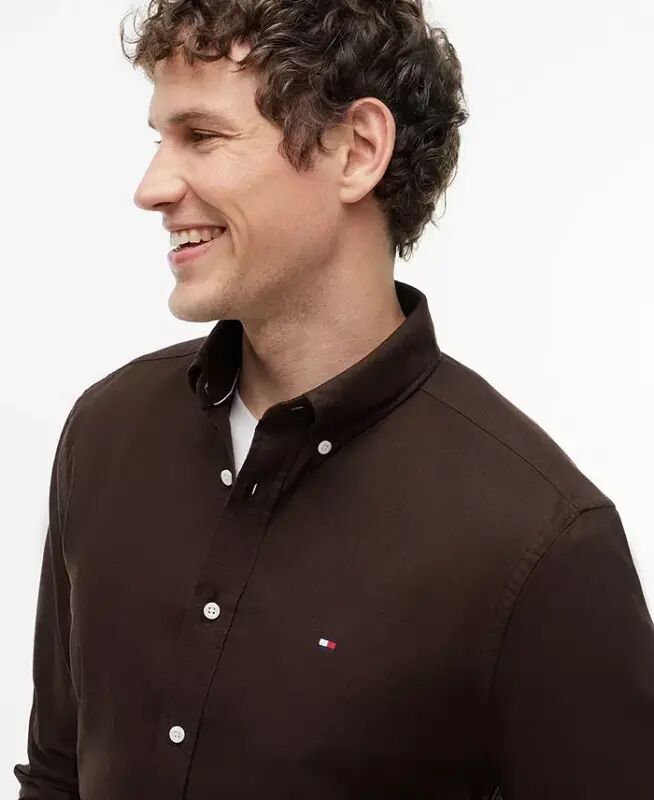 Men's Heritage Regular-Fit Oxford Shirt - Dark Coffee - 3