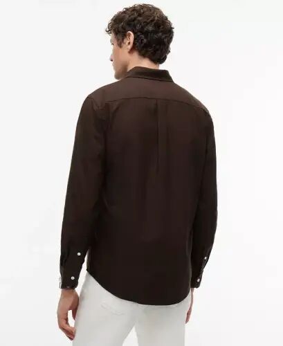 Men's Heritage Regular-Fit Oxford Shirt - Dark Coffee - 4