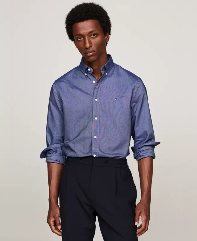 Men's Heritage Regular-Fit Oxford Shirt - Desert Sky - 1