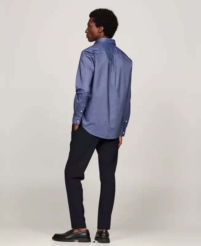 Men's Heritage Regular-Fit Oxford Shirt - Desert Sky - 4