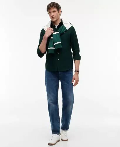 Men's Heritage Regular-Fit Oxford Shirt - Hunter - Tommy Hilfiger (1)