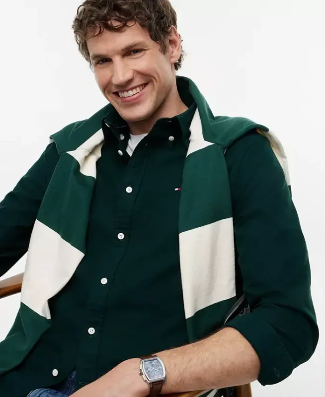 Men's Heritage Regular-Fit Oxford Shirt - Hunter - 3