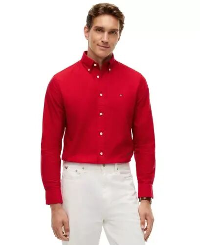 Men's Heritage Regular-Fit Oxford Shirt - Medium Red - 1