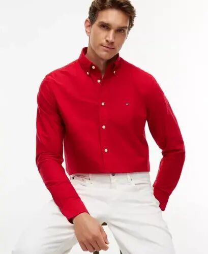 Men's Heritage Regular-Fit Oxford Shirt - Medium Red - 3