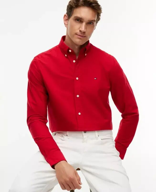 Men's Heritage Regular-Fit Oxford Shirt - Medium Red - 3
