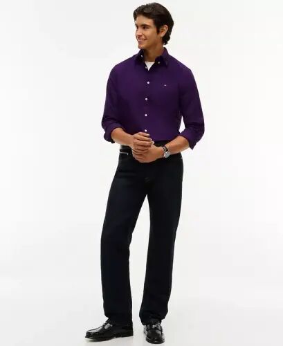 Men's Heritage Regular-Fit Oxford Shirt - Purple Sapphire - Tommy Hilfiger (1)